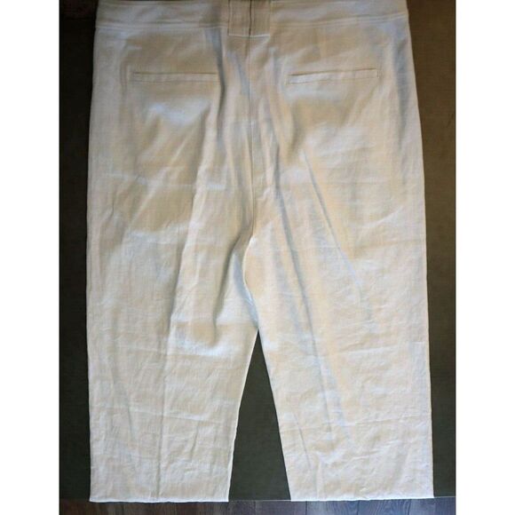 A.L.C. Women's Sz 14 Ecru Off-White Tommy Straight-Leg High-Waisted Pants $450 - Picture 2 of 9
